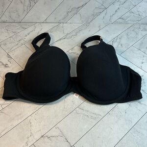 NWT NWOT Cacique Lane Bryant Womans Bra Black T-Shirt UNDERWIRE SIZE 42D
